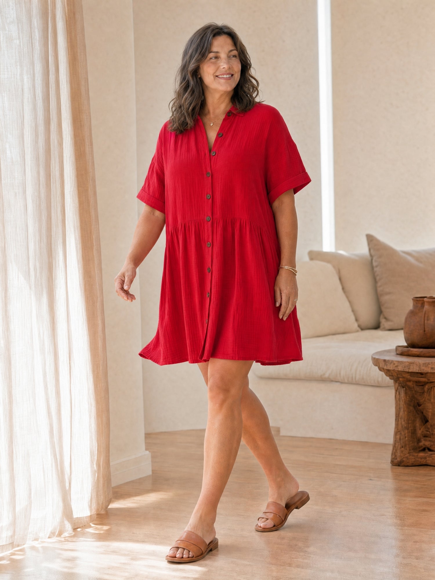 The Relaxed Cotton Shirtdress