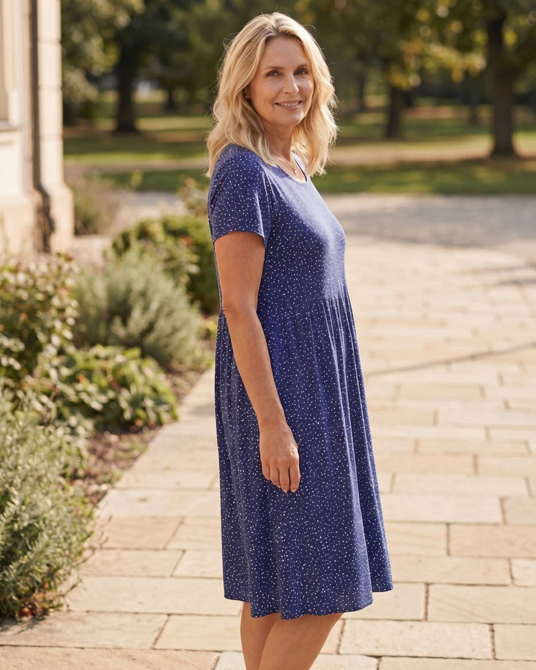 Dotted Midi Dress