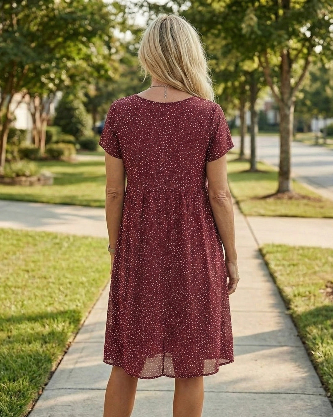 Dotted Midi Dress