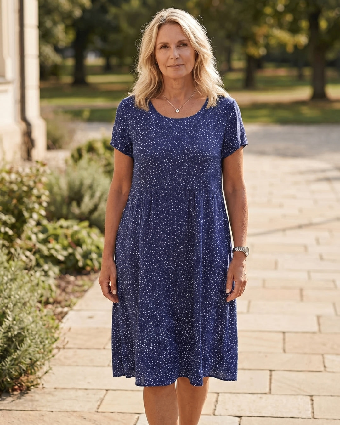 Dotted Midi Dress