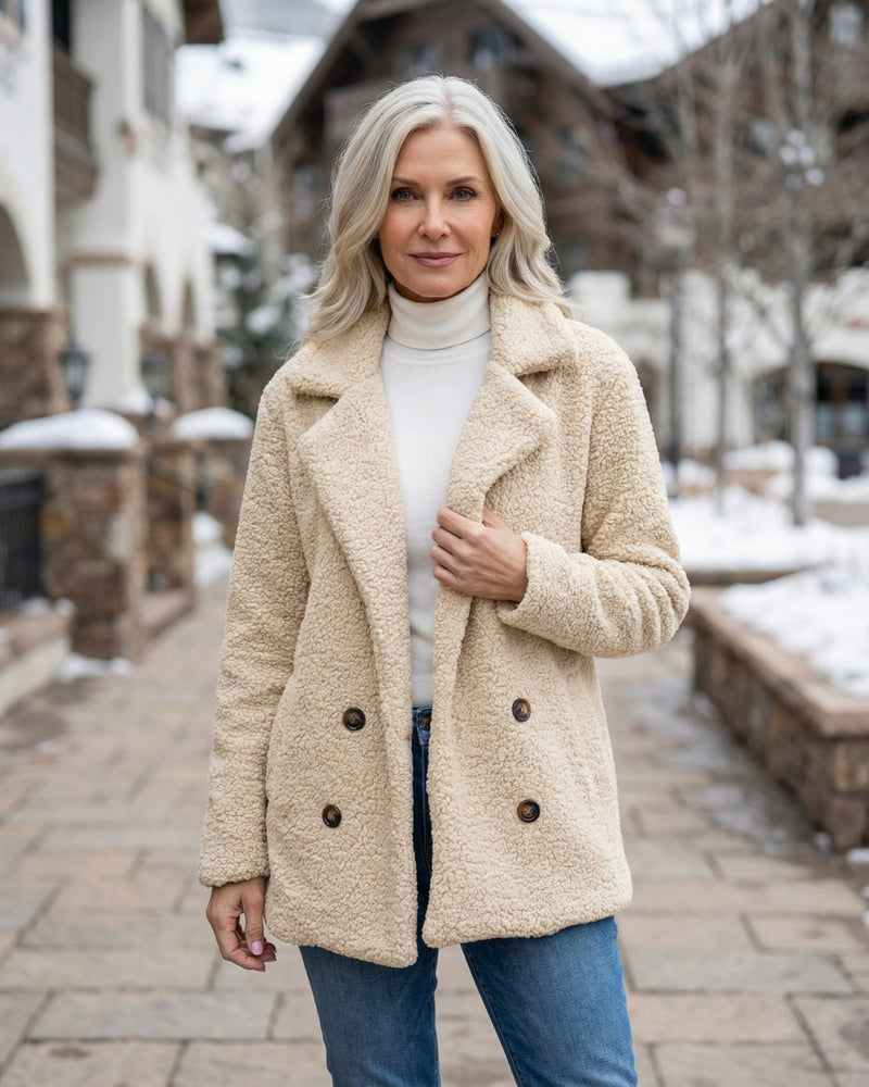 Sherpa Button Coat