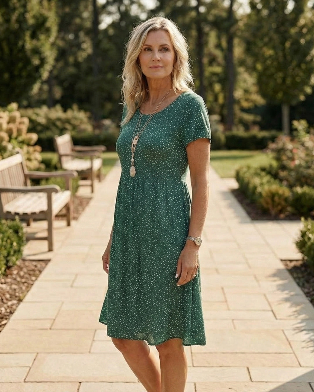 Dotted Midi Dress