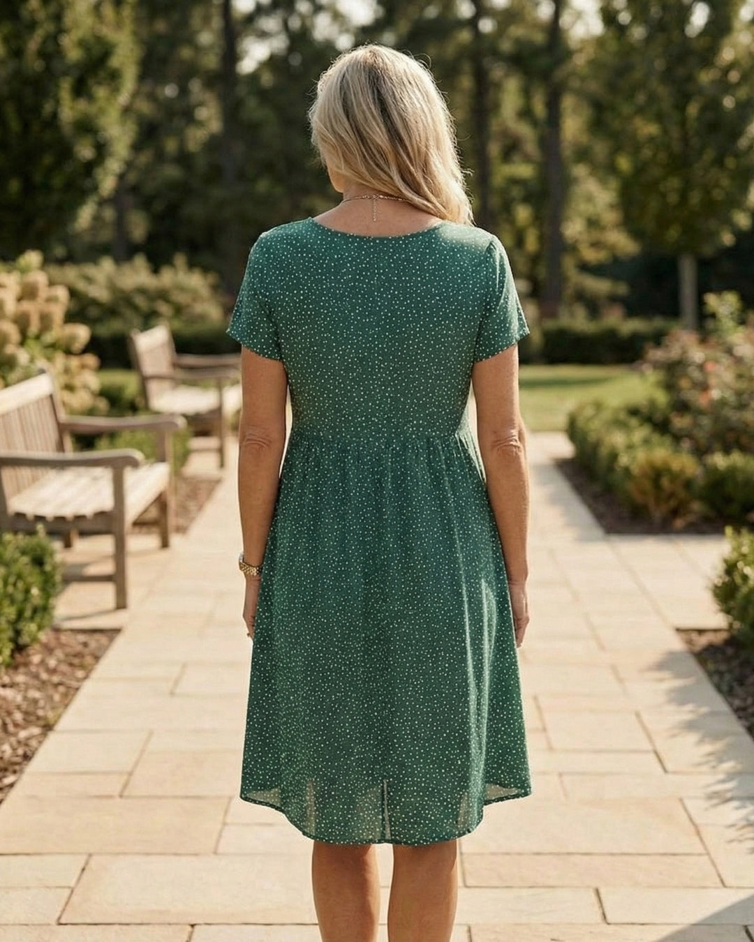 Dotted Midi Dress